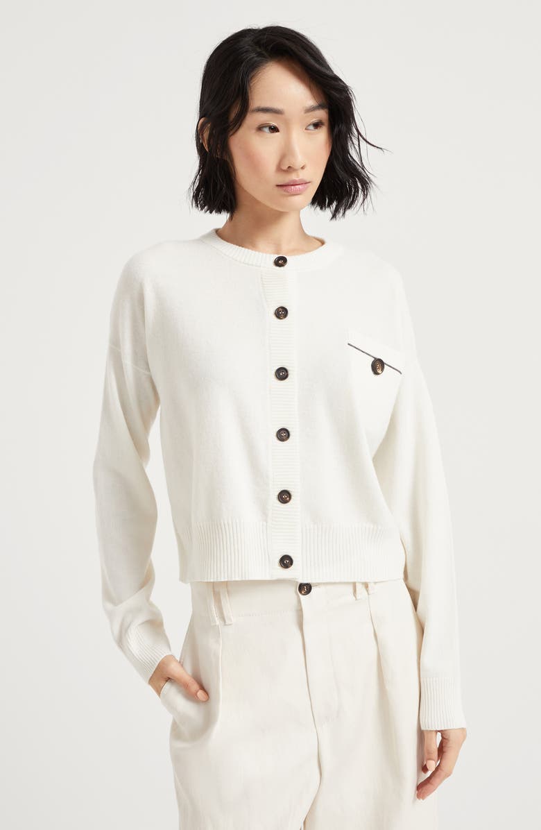 Brunello Cucinelli Cardigan with monili, Alternate, color, 