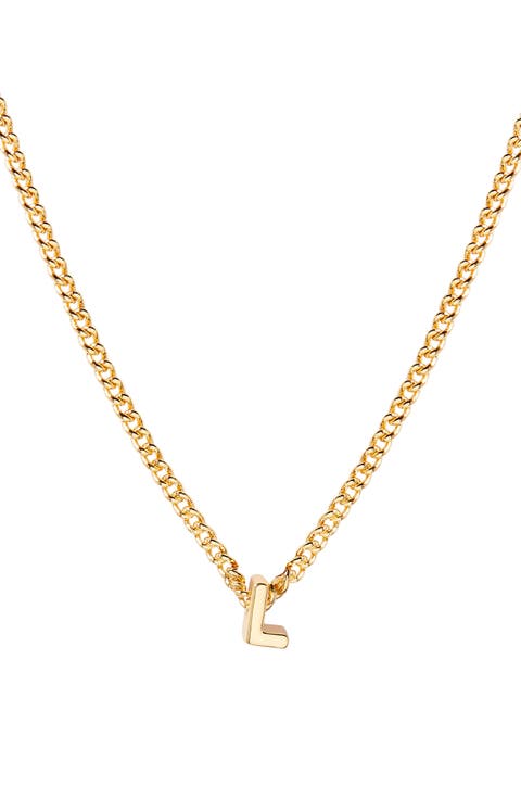 Kira Mini Initial Pendant Necklace