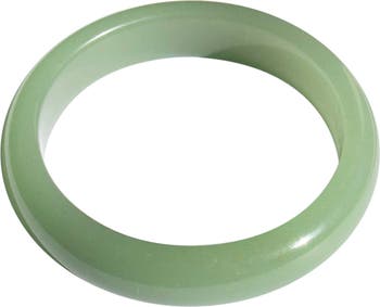 Smoke Opaque Green Jade Stone Bangle