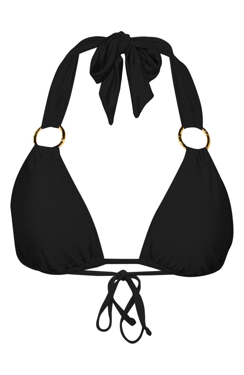 Sunshine 79 Solids Triangle Bikini Top, Alternate, color, Black