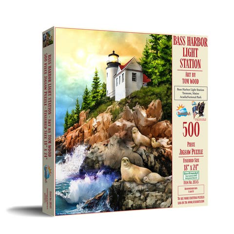 Bass Harbor Light Station 500 piece Jigsaw Puzzle for Adults