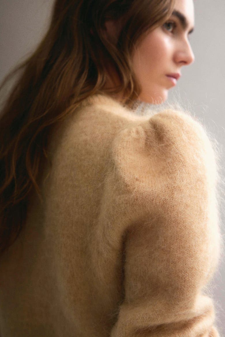 Mohair-blend Jumper, Alternate, color, Beige