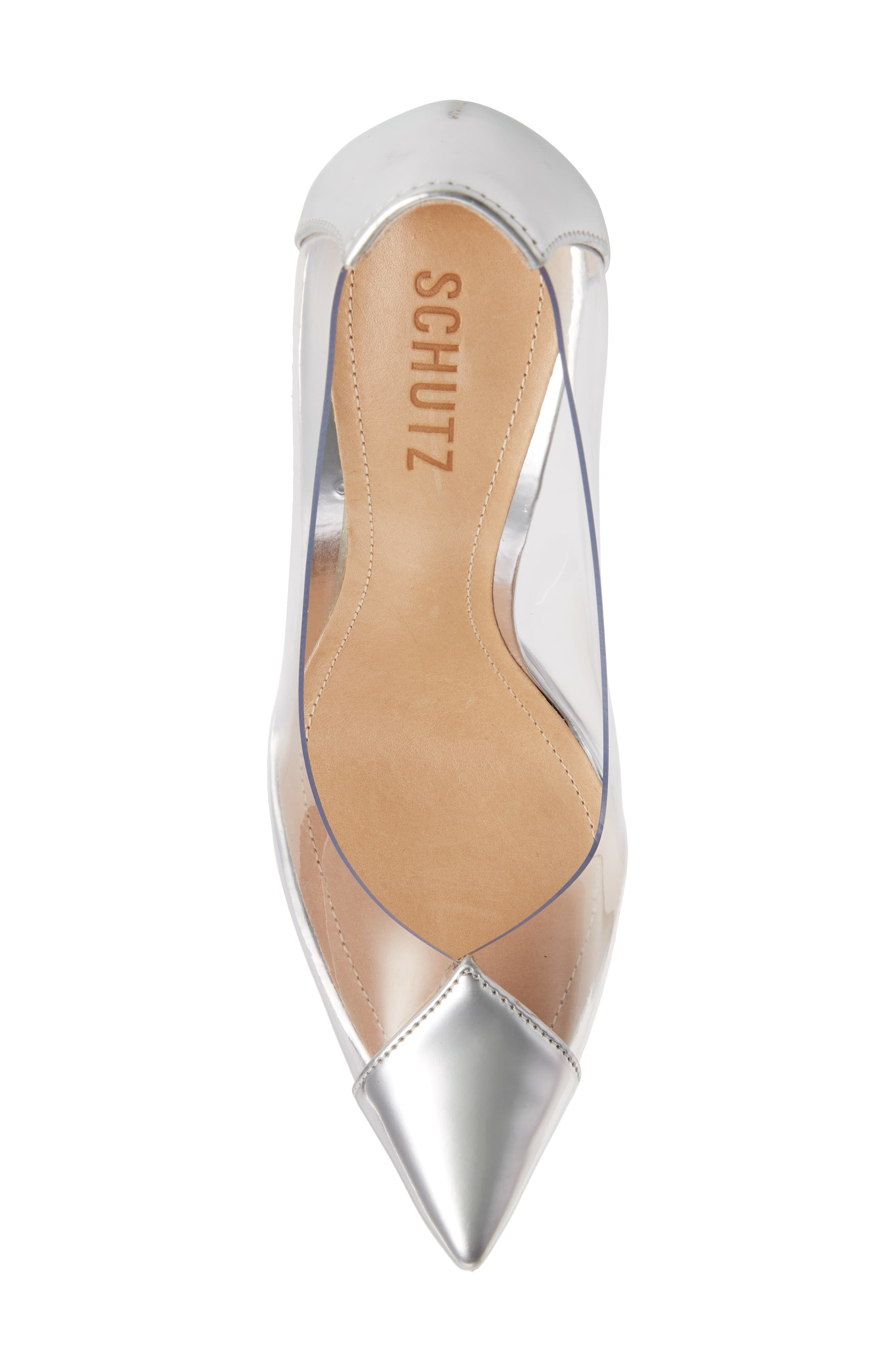 Schutz Cendi Transparent Pointed Toe Pump, Alternate, color, 