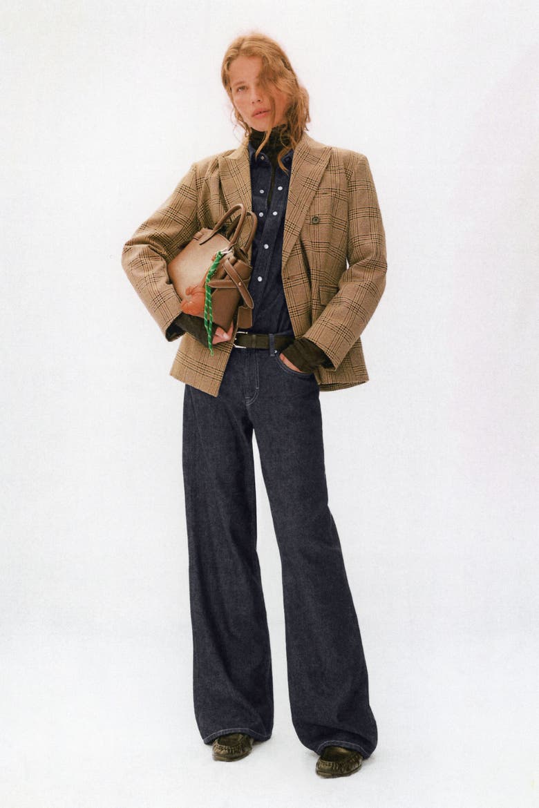 Feather Soft Wide Regular Jeans, Main, color, Dark denim blue