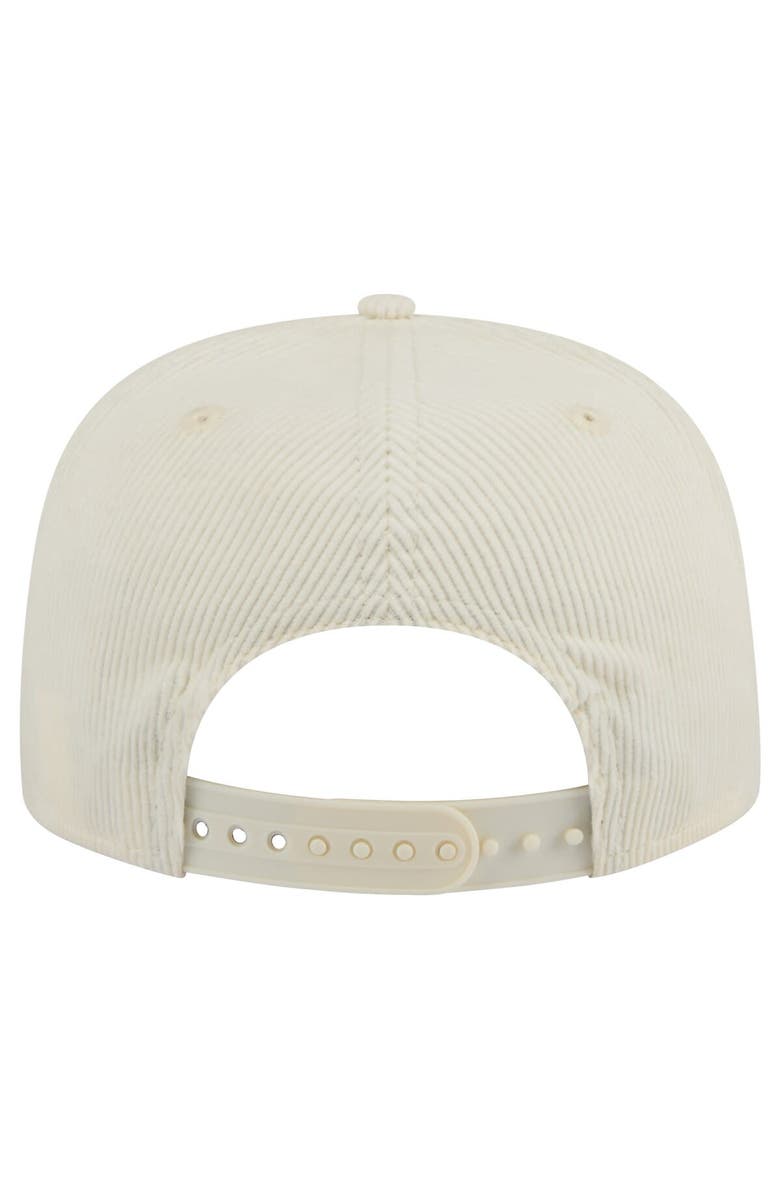 New Era Men's New Era Cream Detroit Tigers Throwback Bar Golfer Corduroy Snapback Hat, Alternate, color,