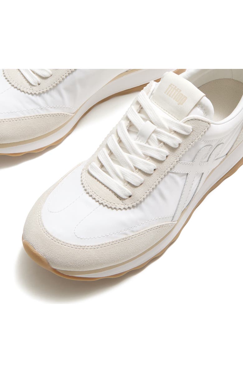 FitFlop Retro-Q FF Fabric Suede Sneakers, Alternate, color, Urban White Mix