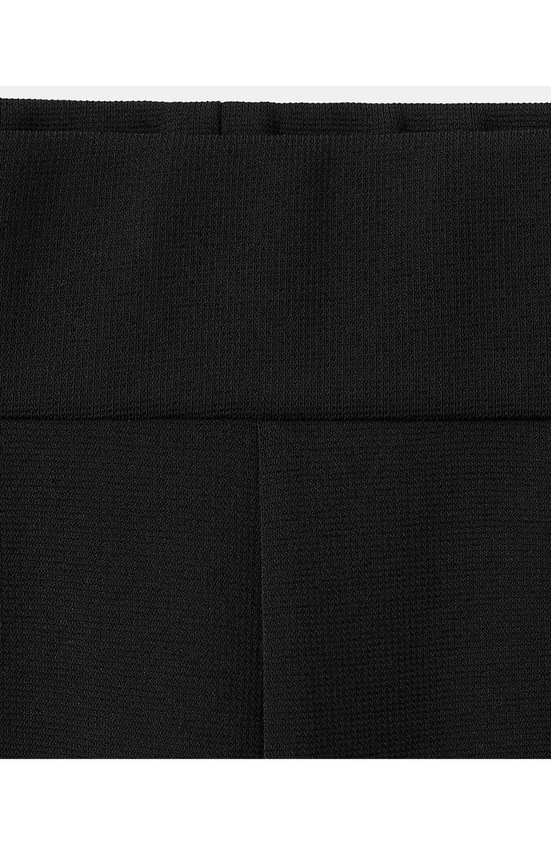 MANGO Side Piped Knit Wide Leg Pants, Alternate, color, Black