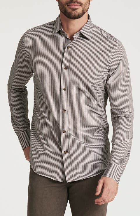 Stripe Button-Up Shirt