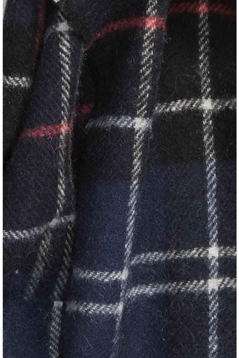 Tartan Wool Scarf, Alternate, color, NAVY/ RED