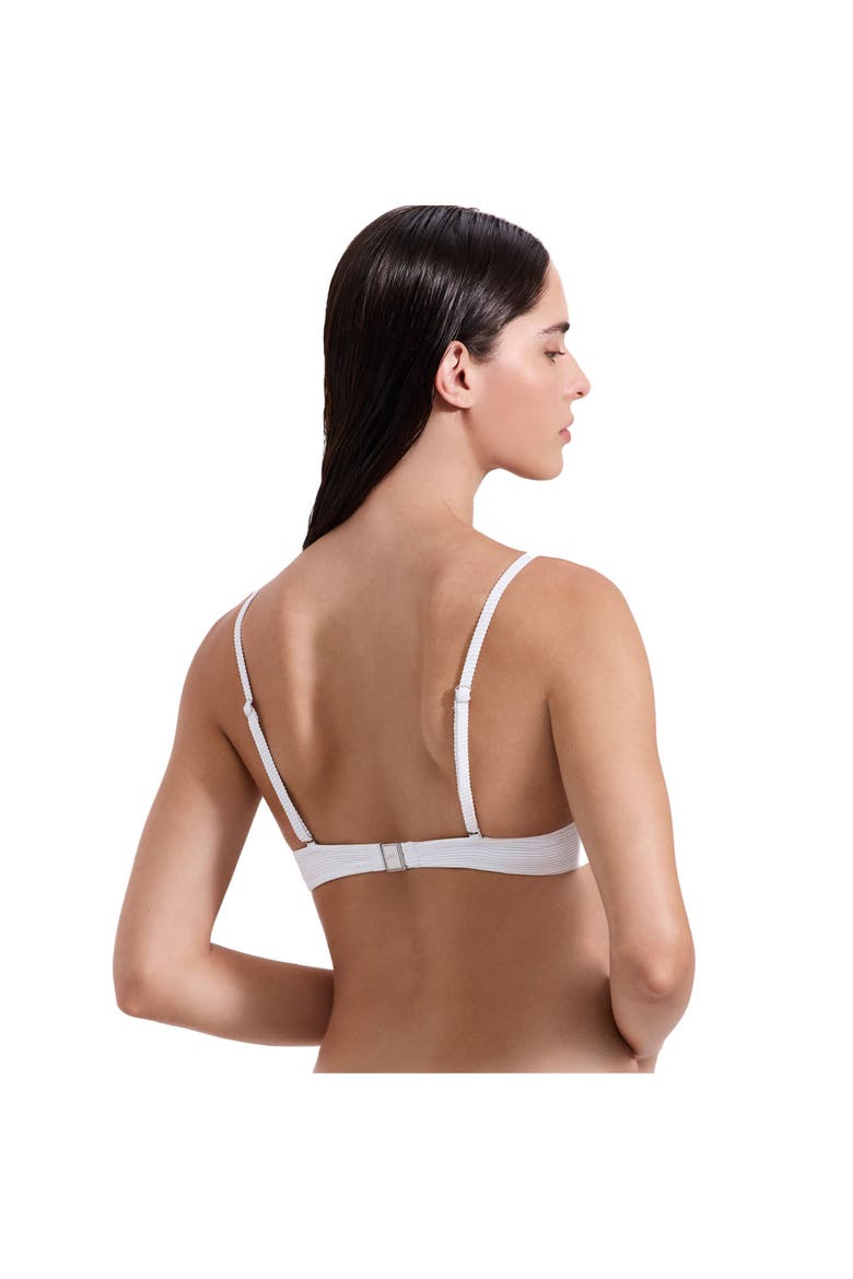 Emanuelle Textured Underwire Bikini Top, Alternate, color, White