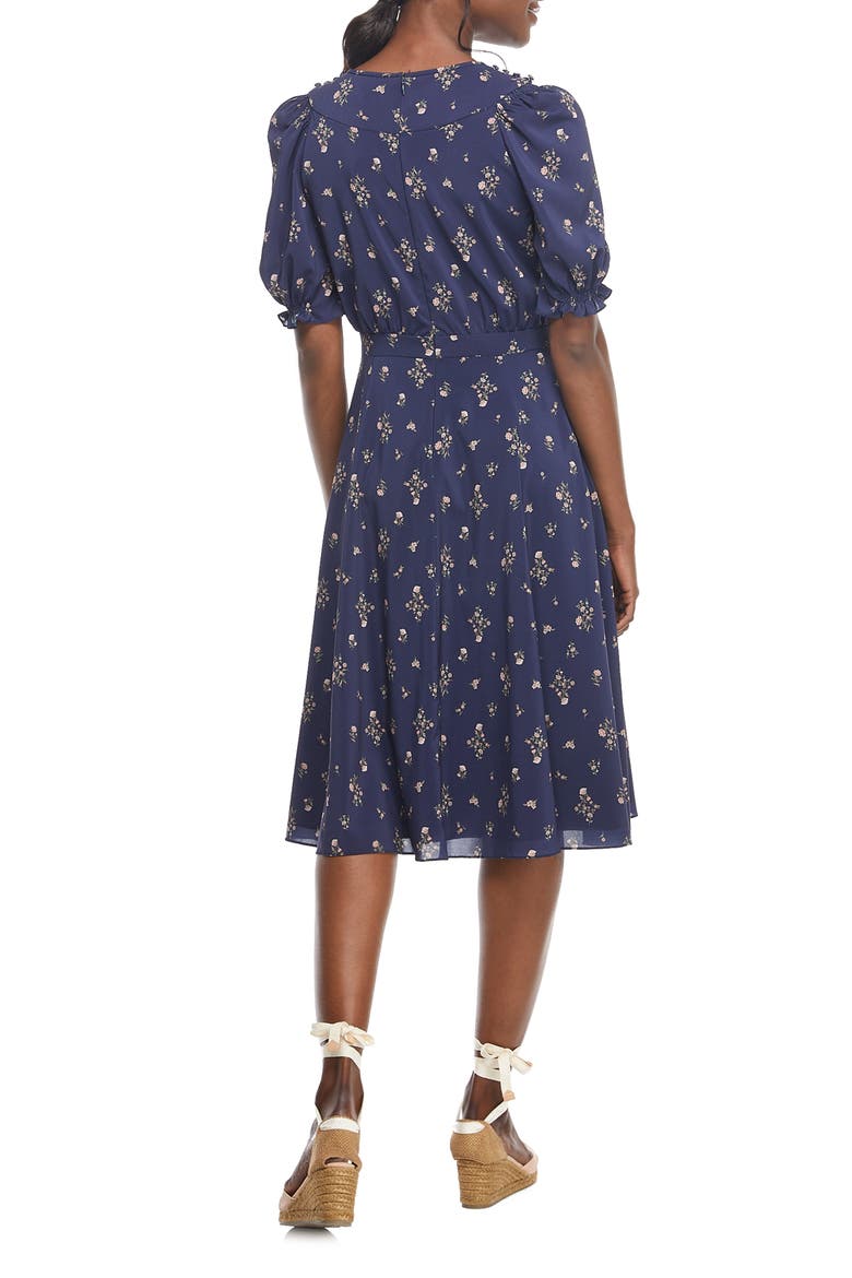 Emily Fit & Flare Dress (Nordstrom Exclusive), Alternate, color, NAVY/ VINTAGE CORAL