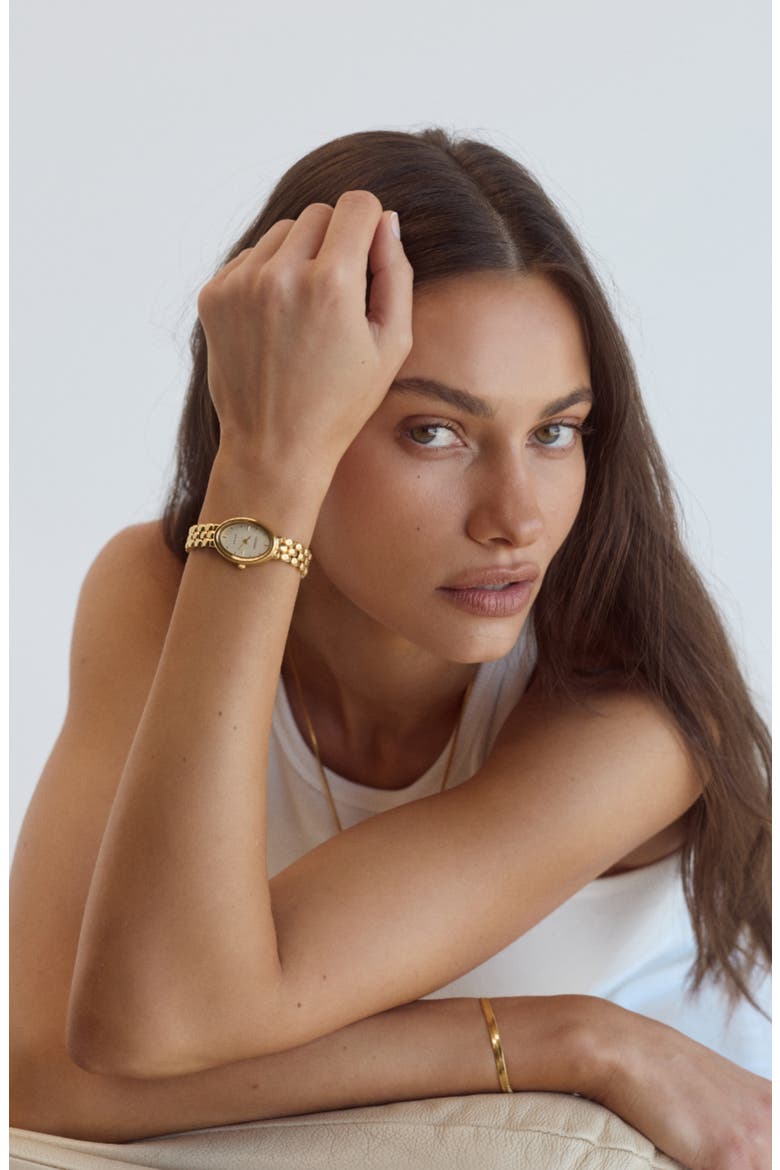 Phoebe Bracelet Watch, 28mm x 21mm, Alternate, color, GOLD / 18K GOLD