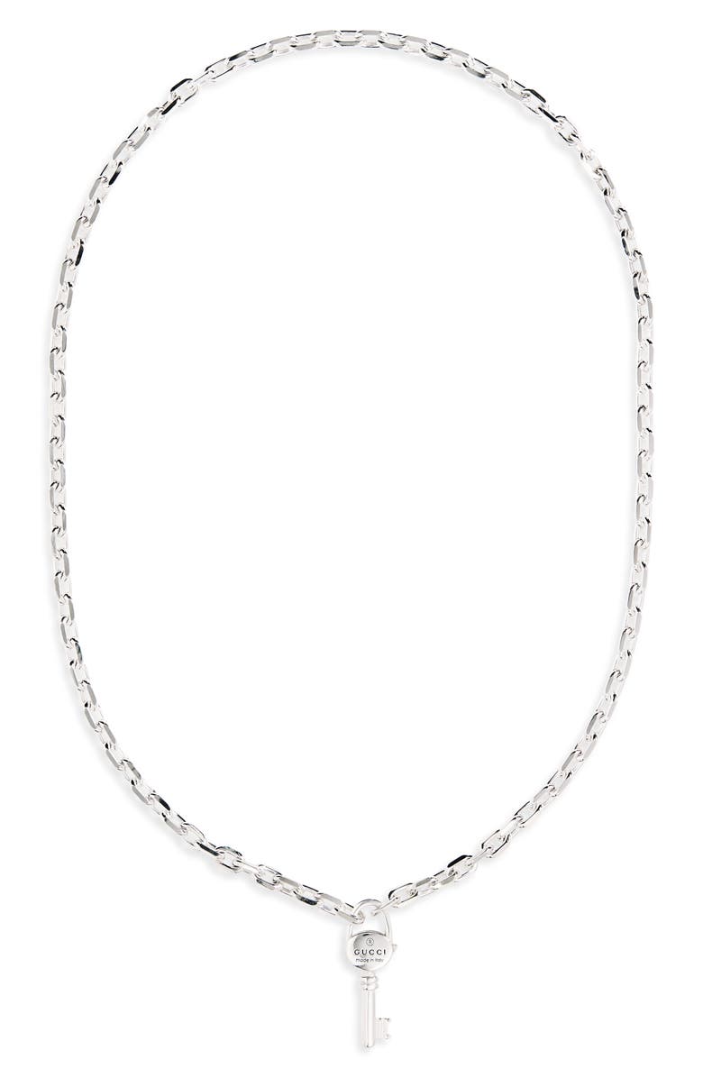 Gucci Trademark Key Pendant Necklace, Main, color, 