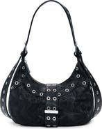 Desigual Grommet Faux Leather Shoulder Bag