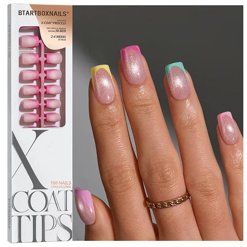 Soft Gel Nail Tips XCOATTIPS® French Brighter Pastel - Cat-Eye Base Collection