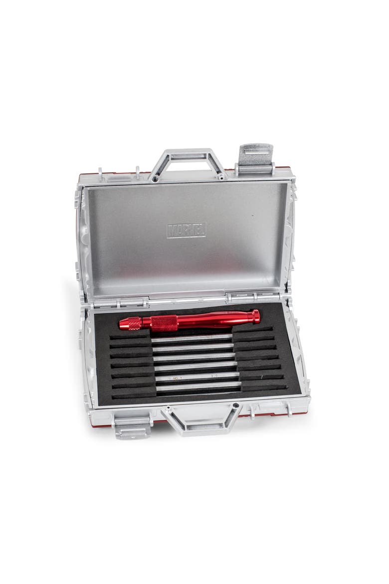 Marvel Iron Man 2 Replica Briefcase 7-Piece Screwdriver Set Tool Kit, Main, color, Red