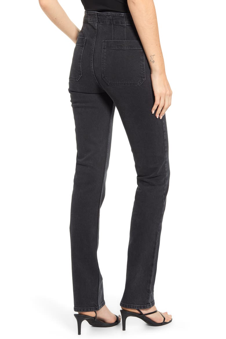 Elsie High Waist Straight Leg Jeans, Alternate, color, MOJAVE