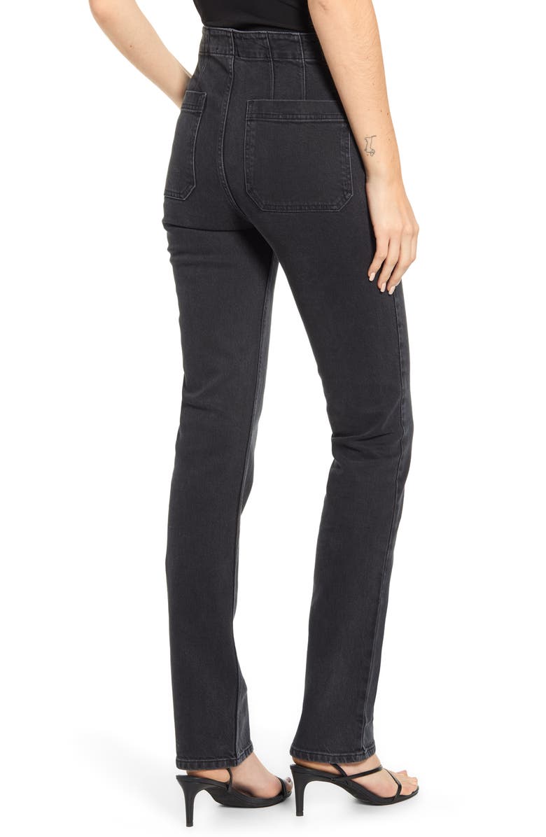 Reformation Elsie High Waist Straight Leg Jeans, Alternate, color, 