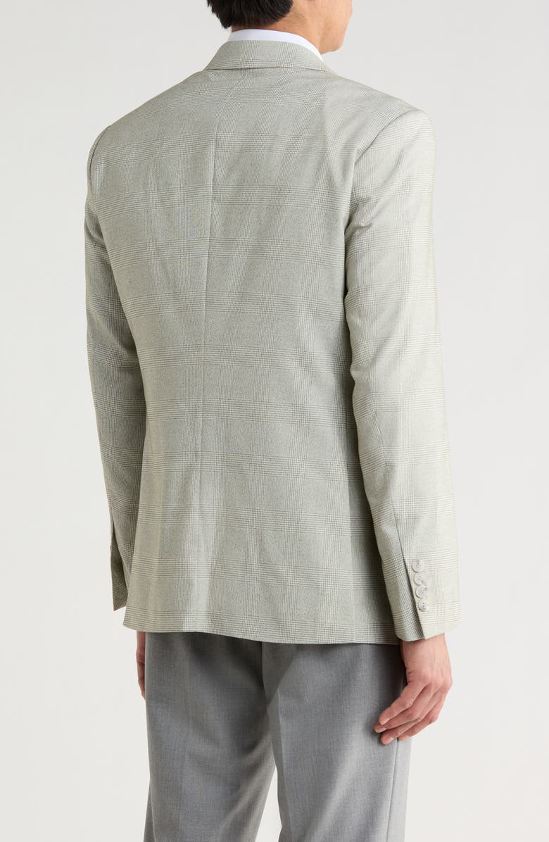 Tahari Slim Fit Plaid Sport Coat, Alternate, color, Grey