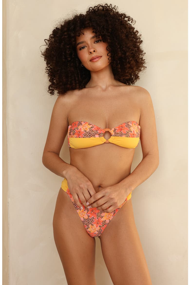 Disco Bandeau Bikini Top, Main, color, Fiesta