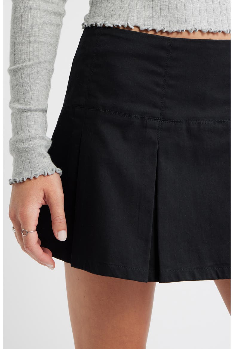 Preppy Pleated Miniskort, Alternate, color, BLACK