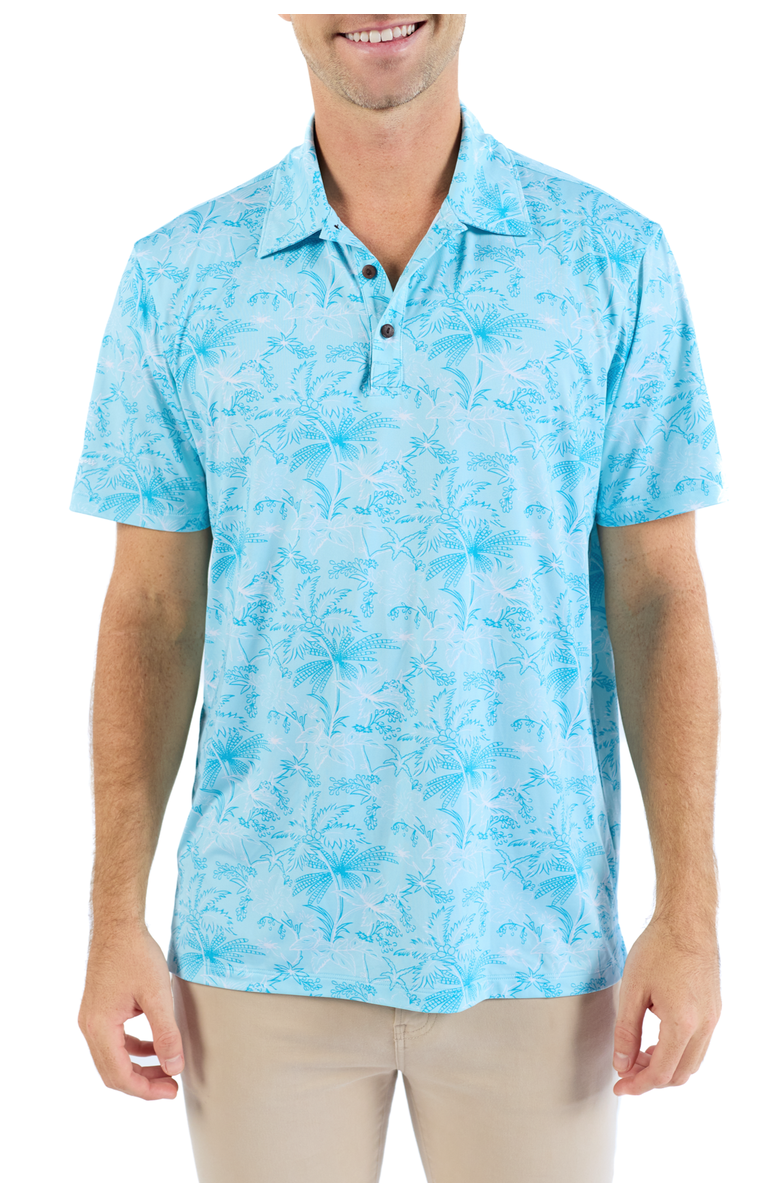 Kenny Flowers The Ocean Round - Light Blue Golf Shirt, Main, color, Light Blue