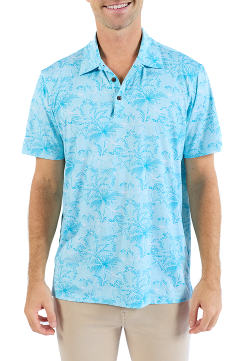 The Ocean Round - Light Blue Golf Shirt