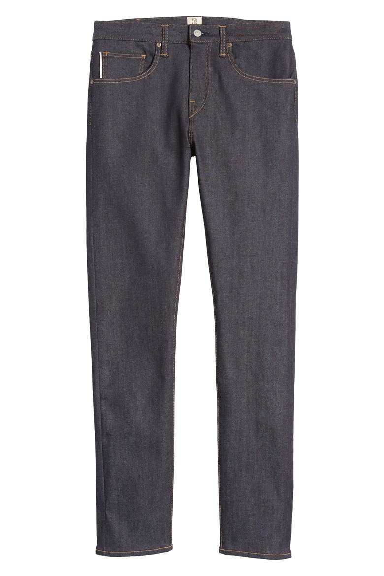 The Scissors Slim Tapered 10.5-Ounce Stretch Selvedge Jeans, Alternate, color, INDIGO RAW