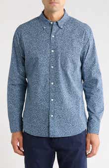 Stretch Cotton Poplin Button-Down Shirt