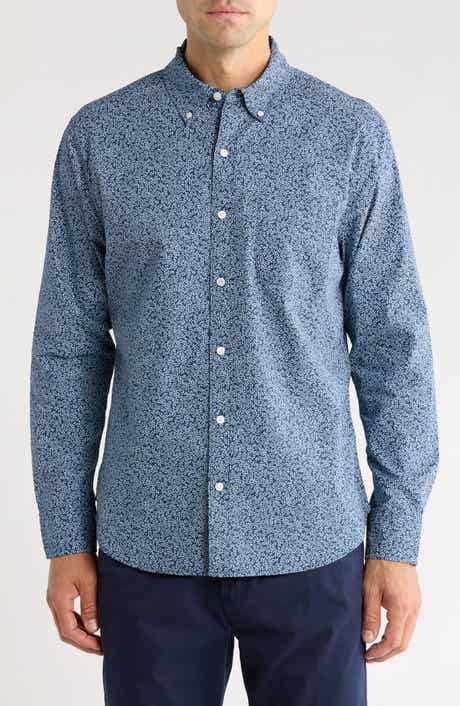 Stretch Cotton Poplin Button-Down Shirt