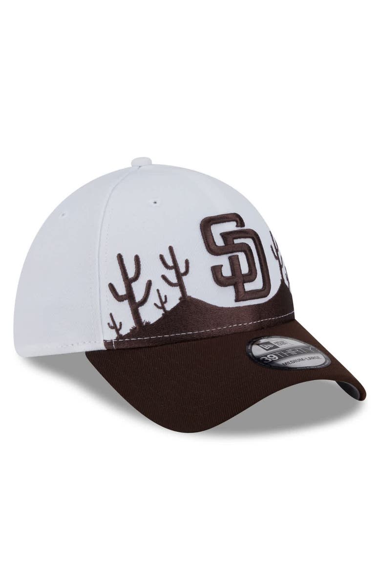 New Era Men's New Era  White/Dark Brown San Diego Padres 2025 Spring Training Landscape 39THIRTY Flex Hat, Alternate, color, 