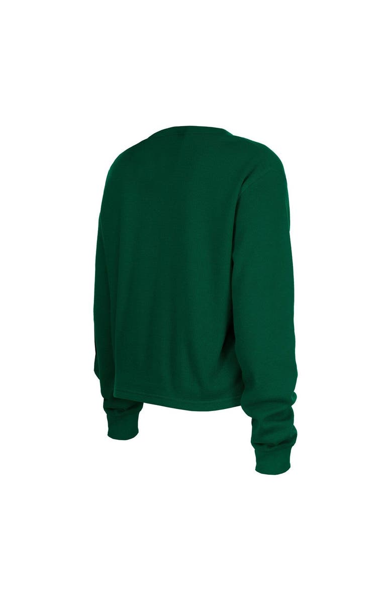 New Era Women's New Era  Green Green Bay Packers Thermal Crop Long Sleeve T-Shirt, Alternate, color, Green