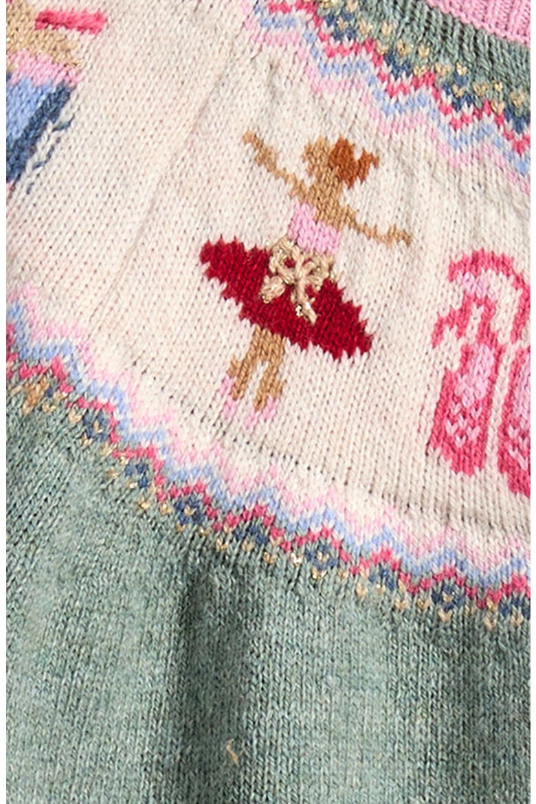 Kids' Edie Fair Isle Cardigan, Alternate, color, CSARITE GREEN POLAR POST