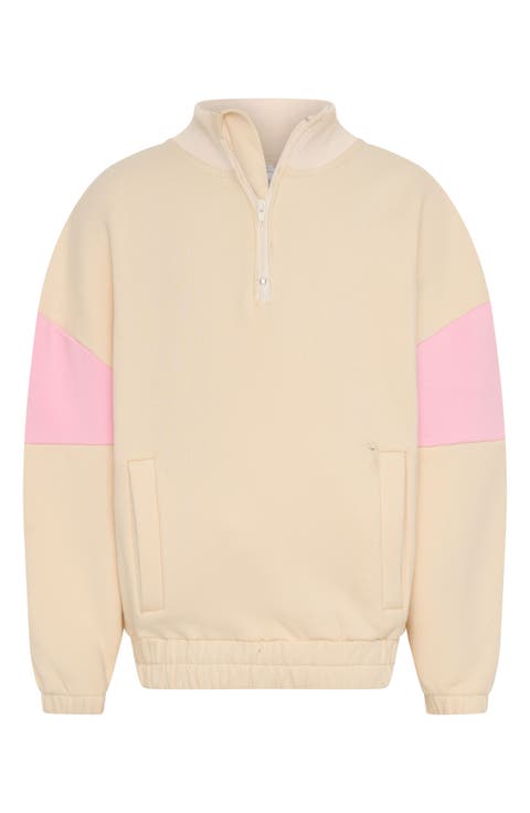 Kids' Colorblock Cotton Graphic Half Zip Sweatshirt (Toddler & Little Kid)