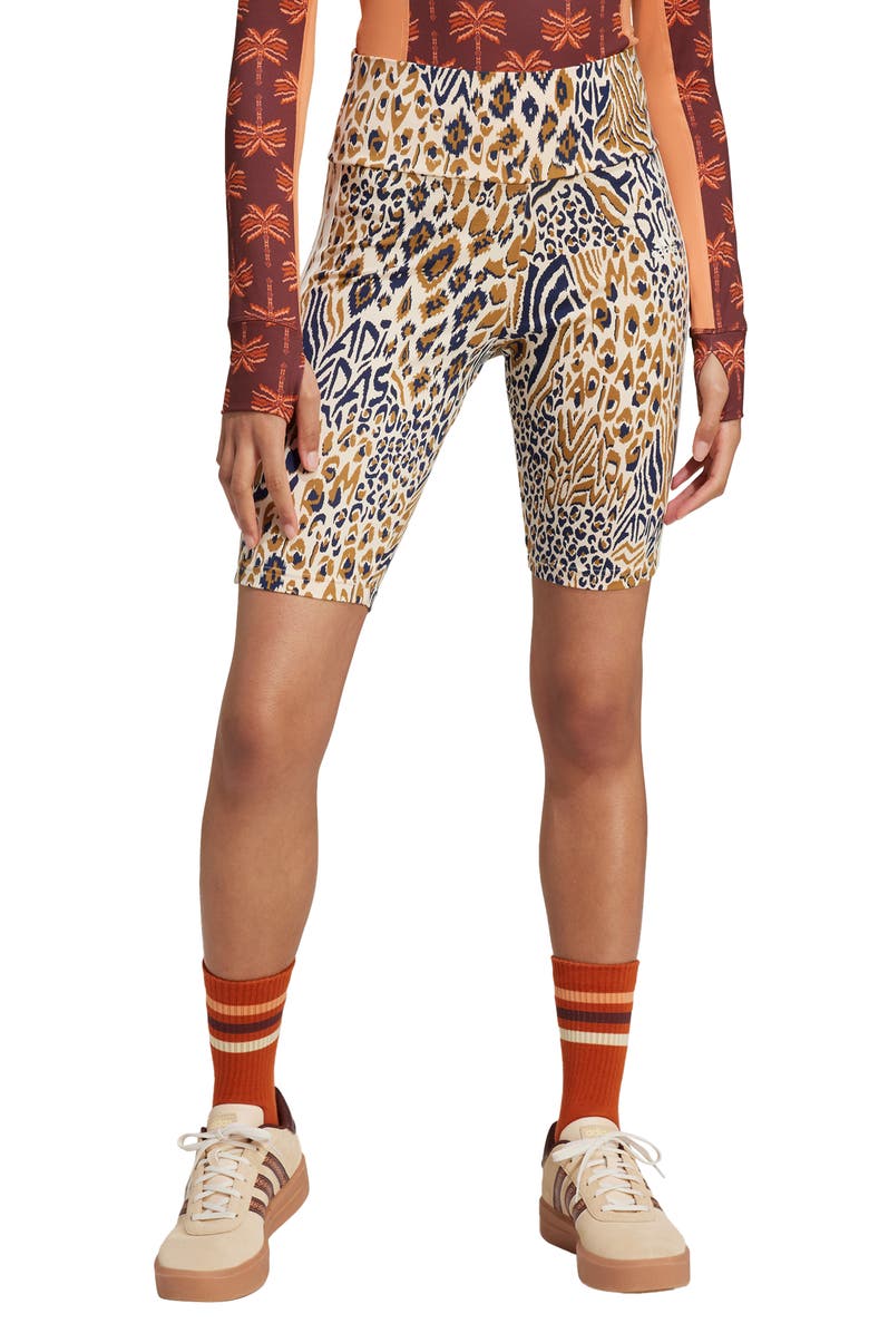 ADIDAS X FARM RIO x FARM Rio Bike Shorts, Main, color, 