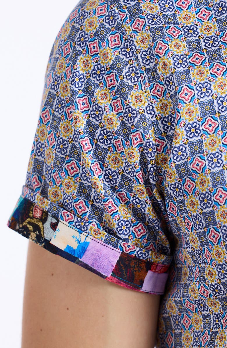 Robert Graham Kinloch Print Woven Button-Up Shirt, Alternate, color, Multi Blue