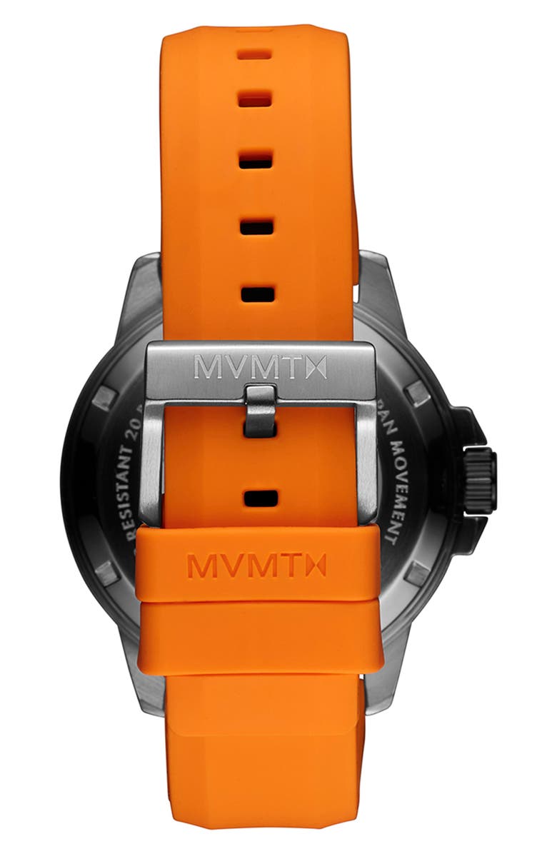 MVMT Minimal Sport Silicone Strap Automatic Watch, 45.5mm, Alternate, color,