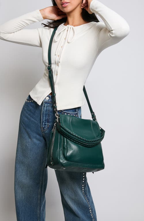 Aimee All For Love Convertible Leather Shoulder Bag In Green