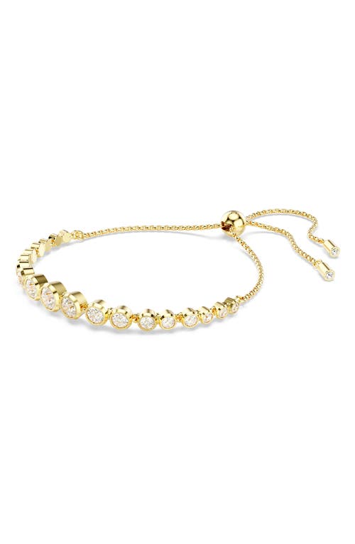 Swarovski Imber Crystal Bezel Slider Tennis Bracelet In Crystal/gold
