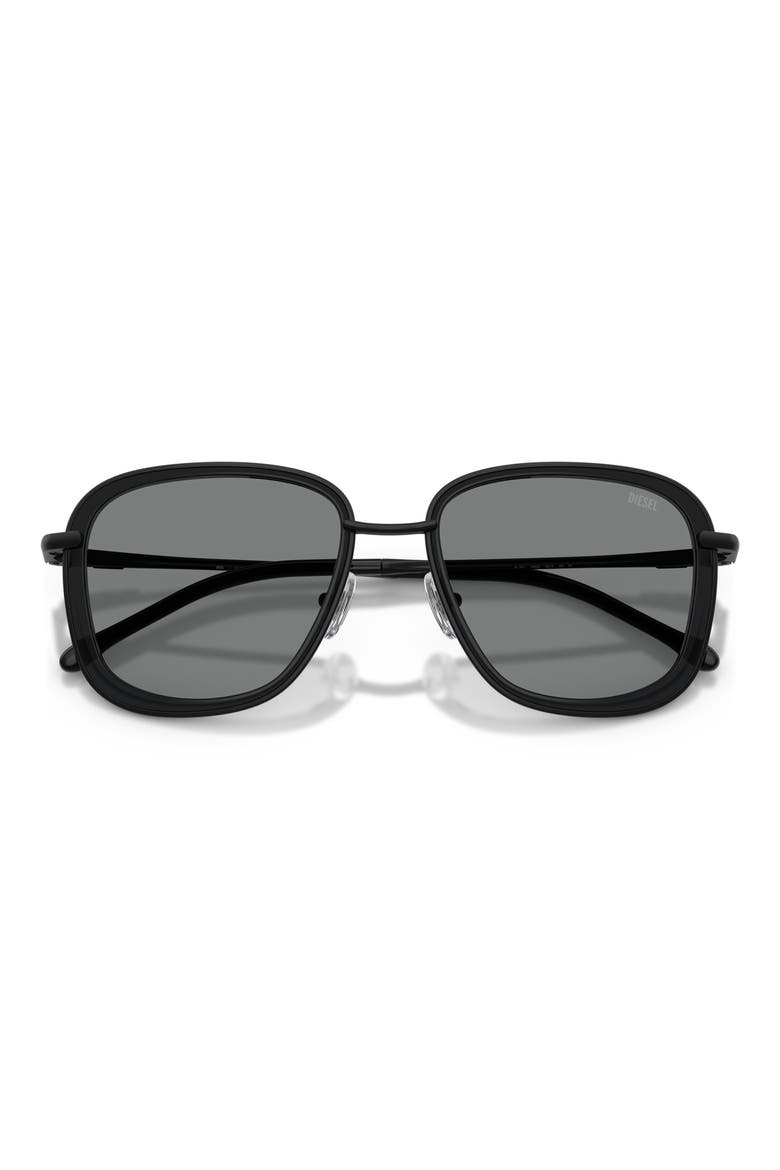 DL1017 52mm Square Sunglasses, Alternate, color, MATTE BLACK / DARK GREY