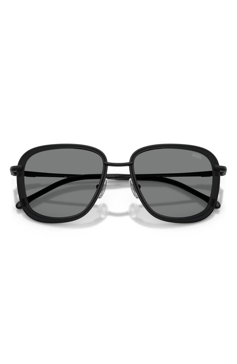 DIESEL<sup>®</sup> DL1017 52mm Square Sunglasses, Alternate, color, Matte Black / Dark Grey
