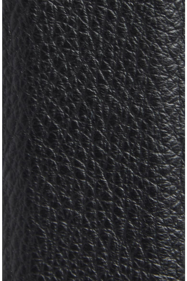 Pebbled Calfskin Leather Belt, Alternate, color, BLACK