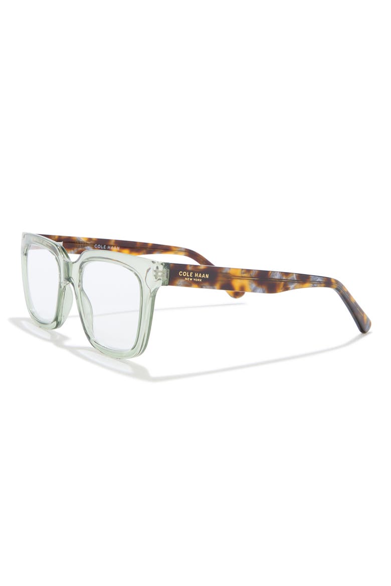 51mm Square Reading Glasses, Alternate, color, CRYSTAL GREEN