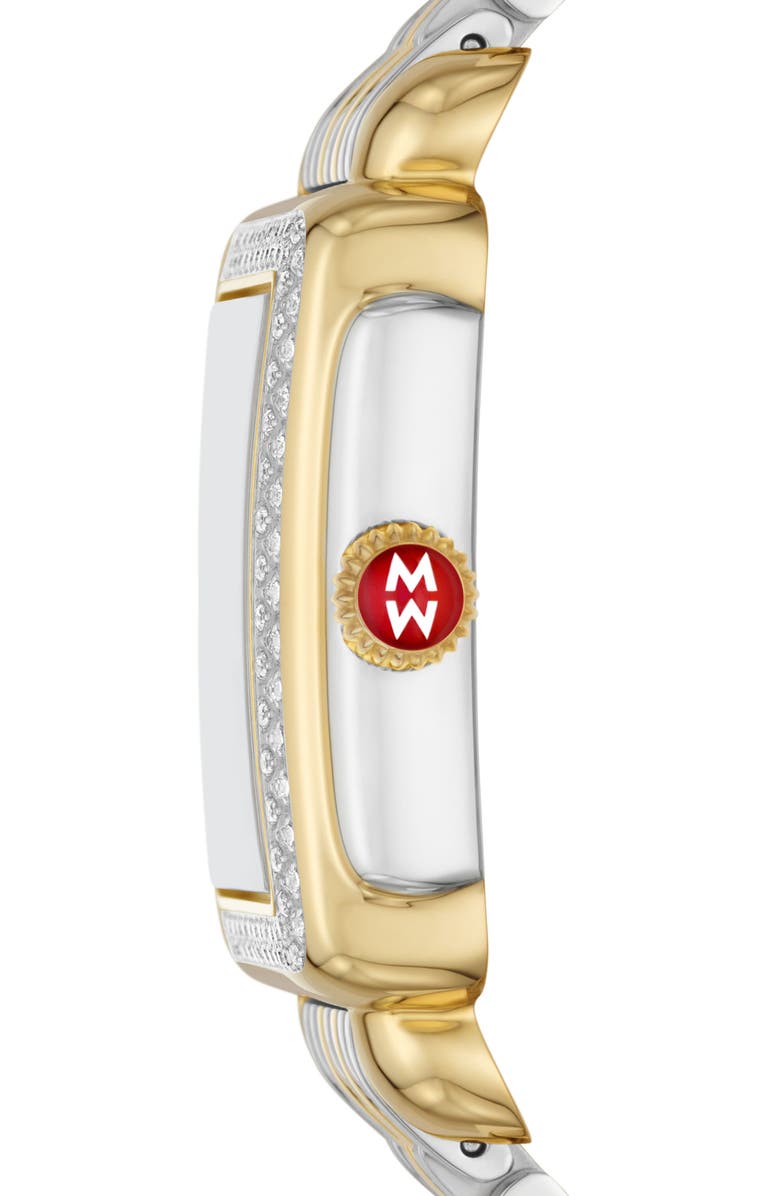 MICHELE Deco Mid Diamond Bracelet Watch,, Alternate, color, Two Tone