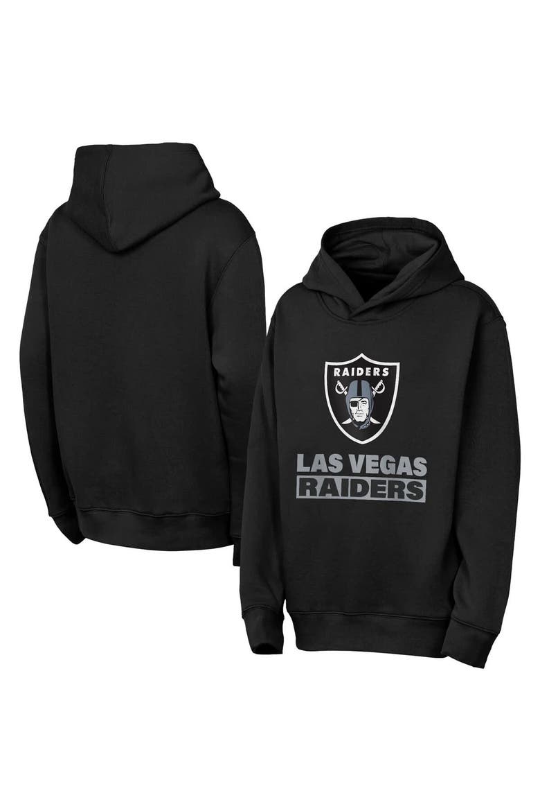 Youth Outerstuff  Black Las Vegas Raiders Back to Basics Hoodie, Main, color, Black