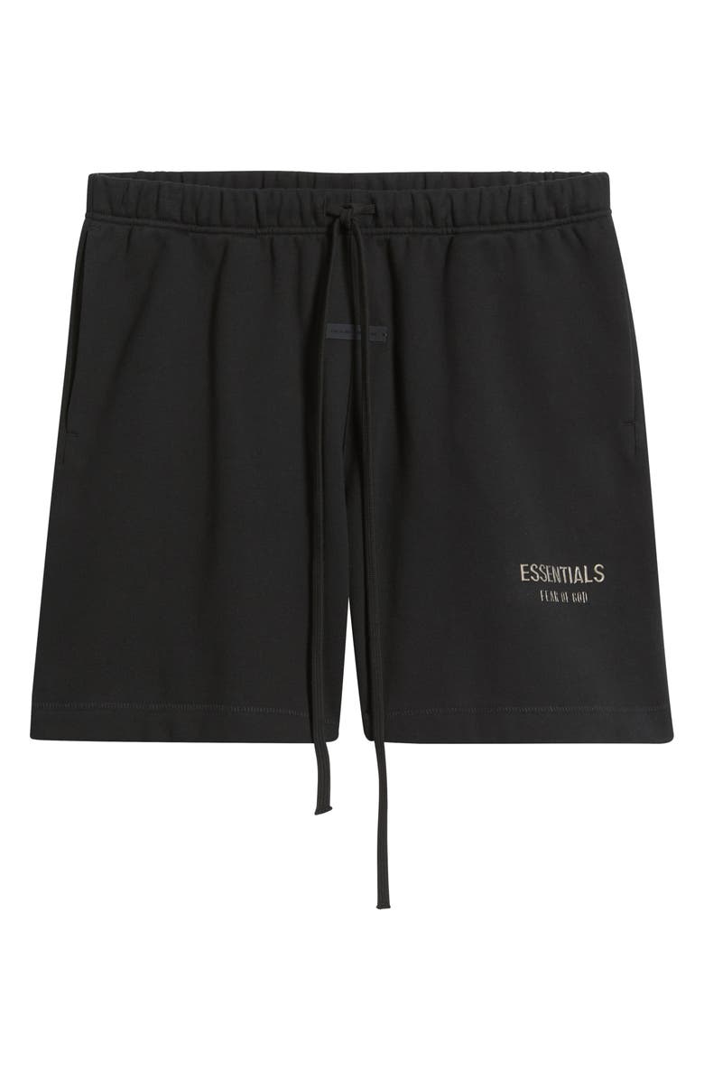 Fear of God Essentials Fleece Soccer Shorts, Alternate, color, Jet Black
