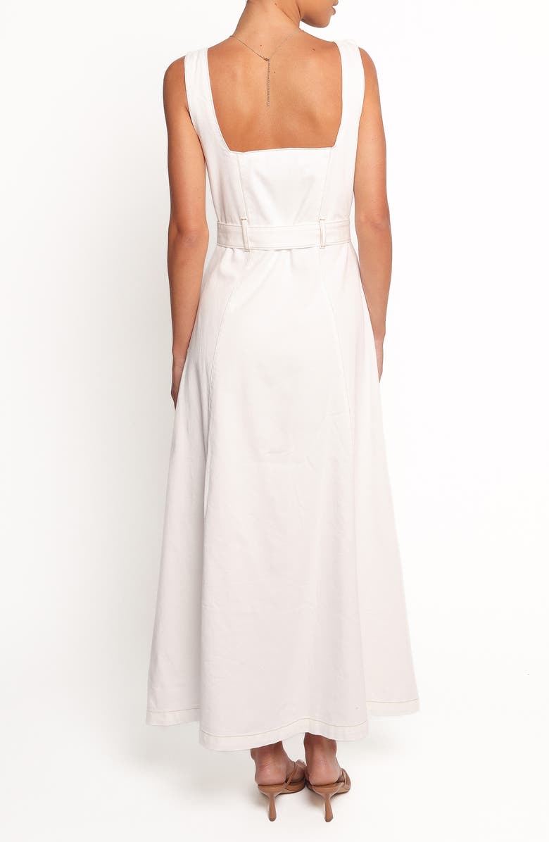 Petal & Pup Jennings Sleeveless Cotton Twill Dress, Alternate, color, White