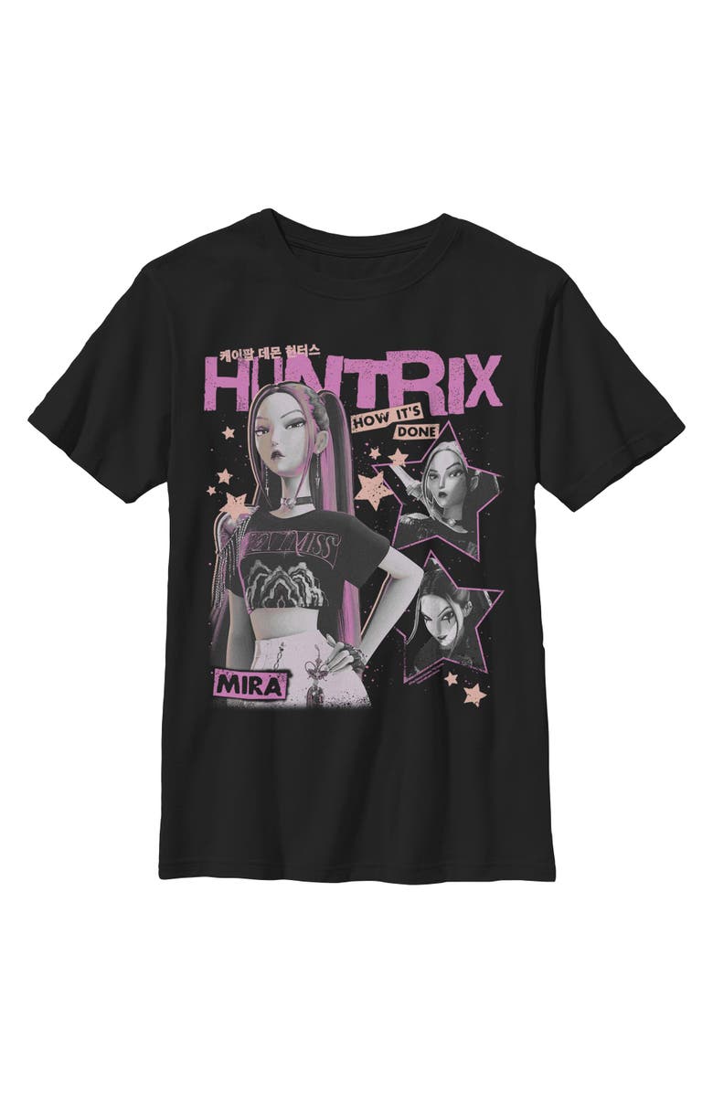 KPop Demon Hunters Boy's KPop Demon Hunters Pop Star Huntrix Mira  Graphic T-Shirt, Main, color, Black