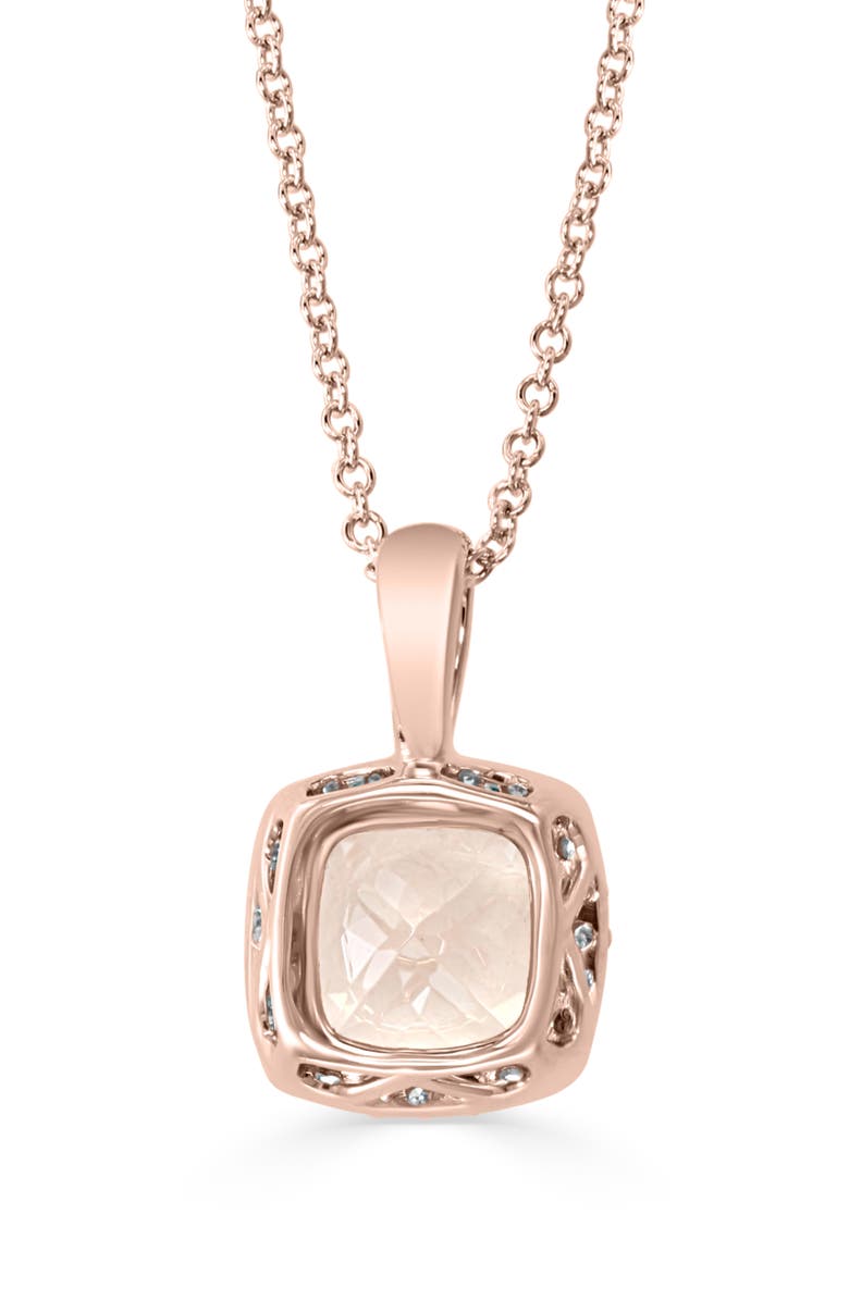 EFFY 14K Rose Gold, Diamond, & Morganite Pendant Necklace, Alternate, color,