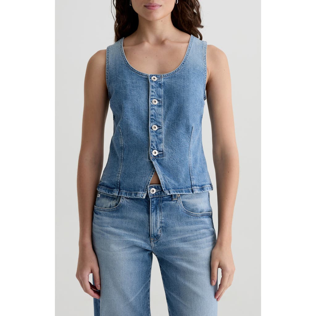 AG TEAGAN DENIM BUTTON-UP VEST